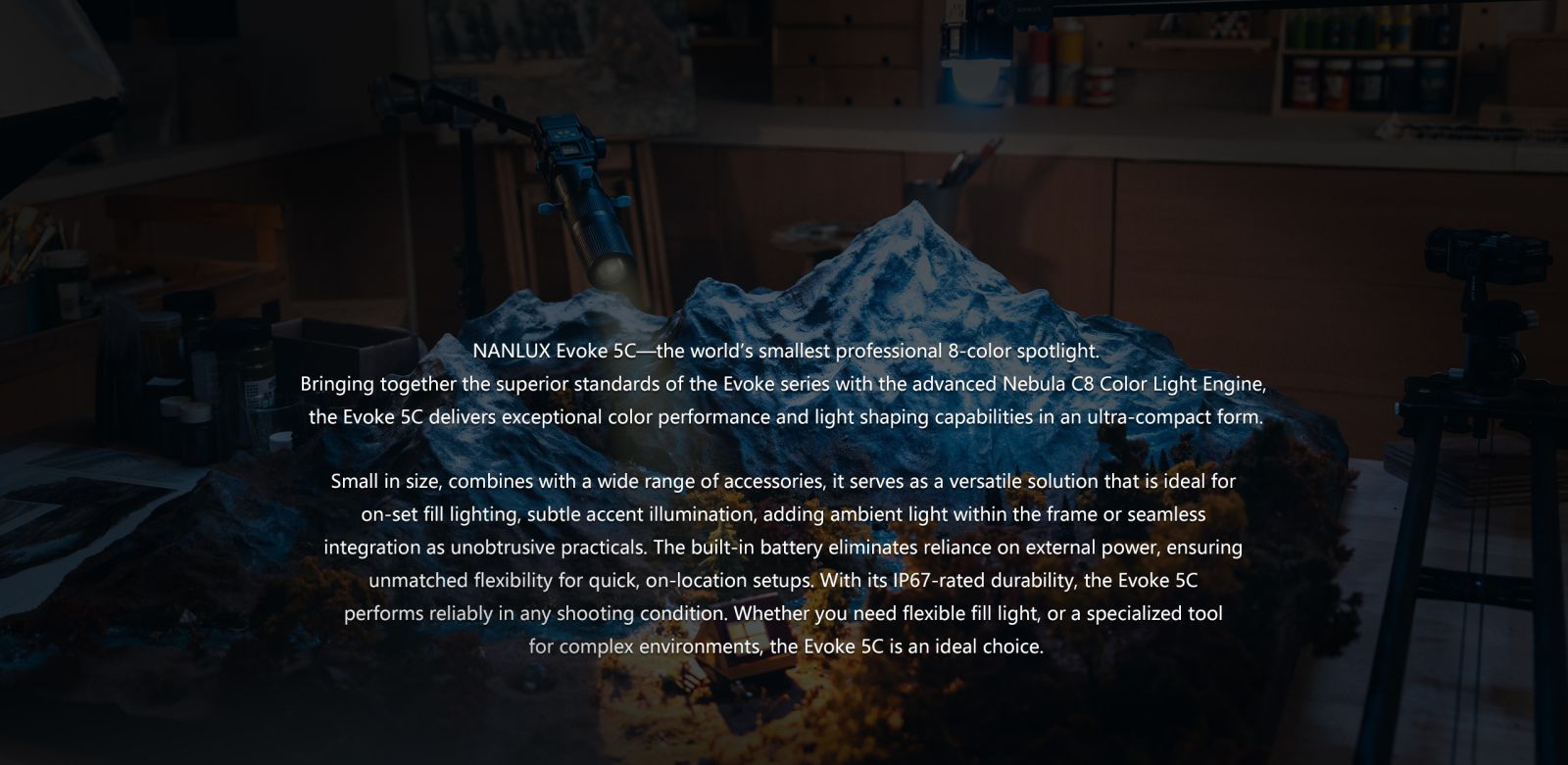 Nanlux Evoke 5C compact size and lightweight design overview