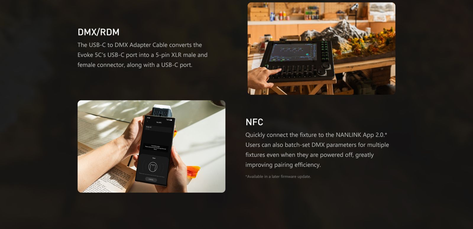 Evoke 5C illumination performance and brightness output comparison