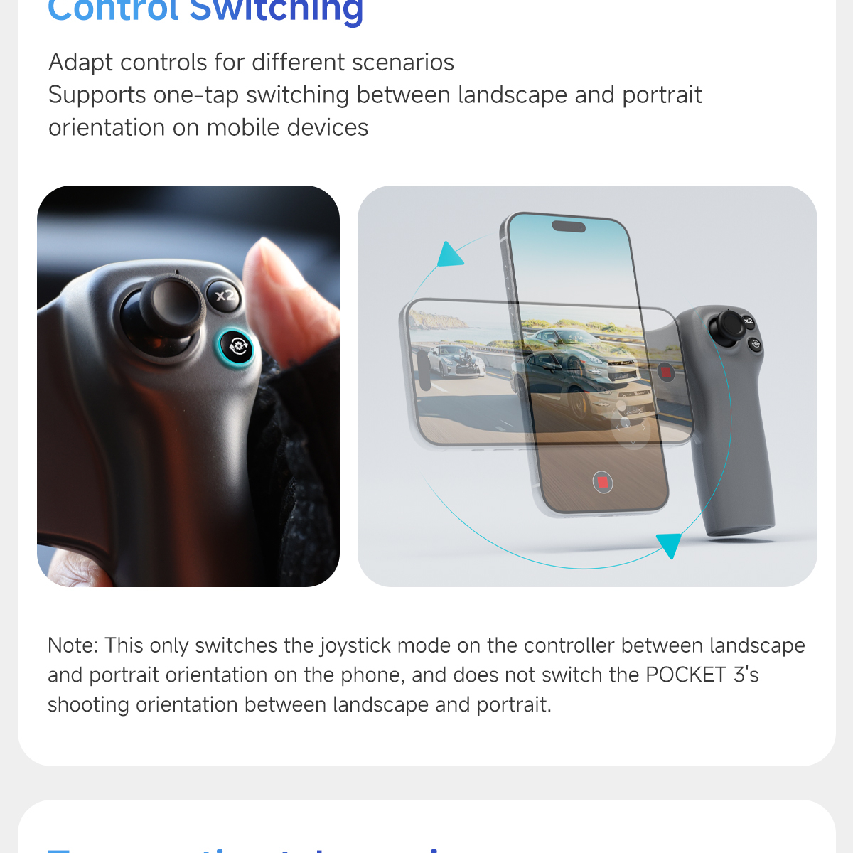 Customisable button mapping and joystick configuration screen
