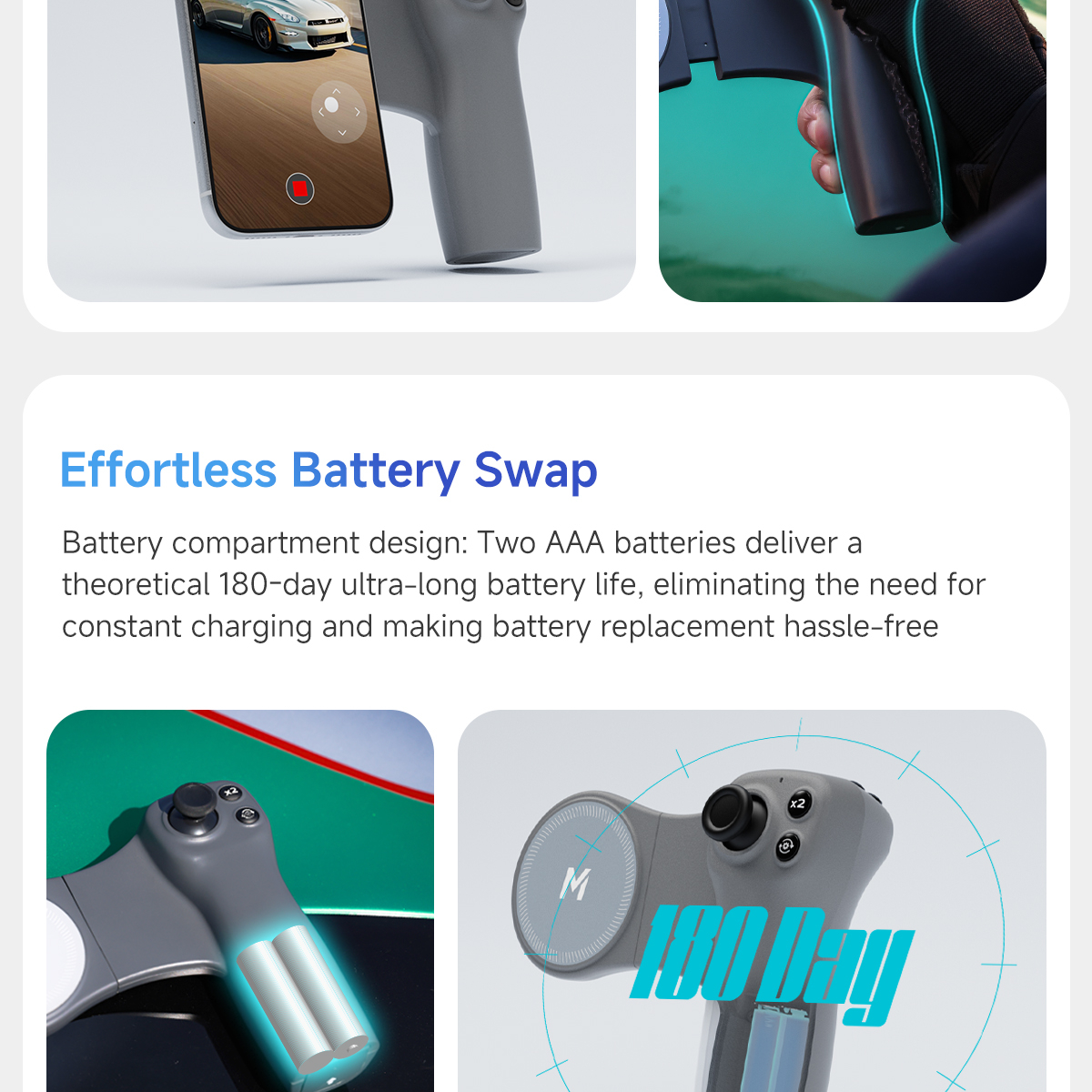 Operator controlling camera movement with handheld remote