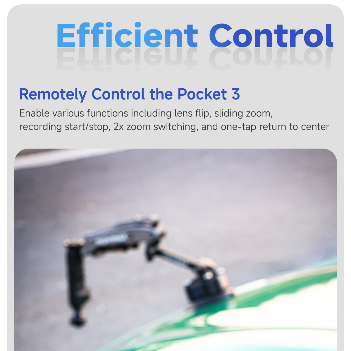 Efficient remote gimbal control using Pocket Controller interface