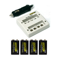 Maha Powerex MH-C490F Charger 9.6V Battery Bundle
