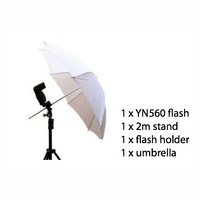 Portable Speedlite Flash Kit with 1.9m Light Stand, 36" Umbrella & Flash Holder