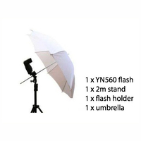 Portable Speedlite Flash Kit with 1.9m Light Stand, 36" Umbrella & Flash Holder 