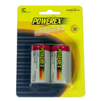 Maha Powerex 5000mAh rechargeable 2xC Batteries (2pk)