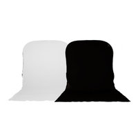 Folding Background 2.4x2.4m Black and White with Train