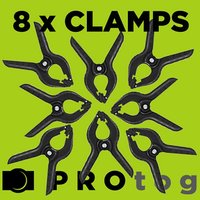 Muslin CLamps Set of 8 - Fish Shaped Clip for Securing Background Backdrops