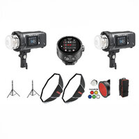 Jinbei HD400MAX Battery Flash Twin Kit with Softboxes, Roller Bag &  TRQ8 Trigger