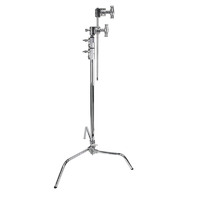Kupo CL-20MK 20" Silver C-Stand kit with sliding leg & quick release, including grip and 20" arm