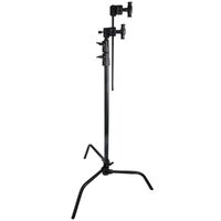 Kupo CS-20MKB 20" Black C-Stand with Sliding Leg and Grip Arm