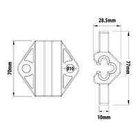 Kupo Chain Slider, Black, for chain 4.0 - 5.4mm