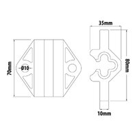 Kupo Chain Slider, Black, for chain 6.3 - 7.1mm