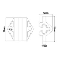 Kupo Chain Slider, Black, for chain 7.9 - 9.0mm