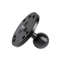 Kupo Round Plate Ball Head for Drill/ Connect Use (Dia. 61mm) Amps Holes Pattern with 1/4"-20 Male Threaded