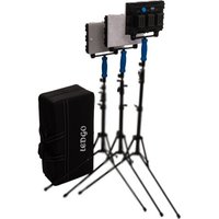 LEDGO 3 X 560CII LED colour adjustable kit with batteries chargers and bag