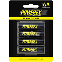Maha Powerex Precharged AA 2600 mAh Batteries 4Pack Retail Blister