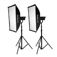 Nanlite FS-150 Twin Kit with Light Stands, Soft Boxes & Case