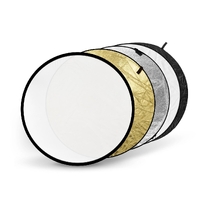 5 in 1 107cm Round Photographic Reflector White Silver Gold Black Translucent