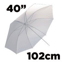 40" 102cm White Shoot Through Photographic Umbrella