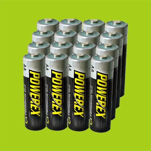 16x AA 2700mAh + case Maha Powerex Rechargeable Battery