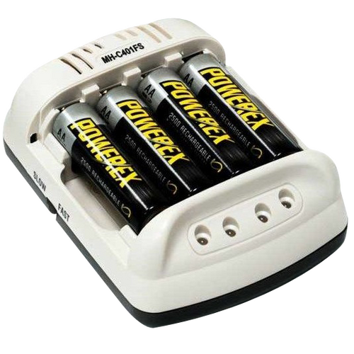 Maha Powerex MH-C401FS AA/AAA NiMH Battery Charger + 12V Adaptor