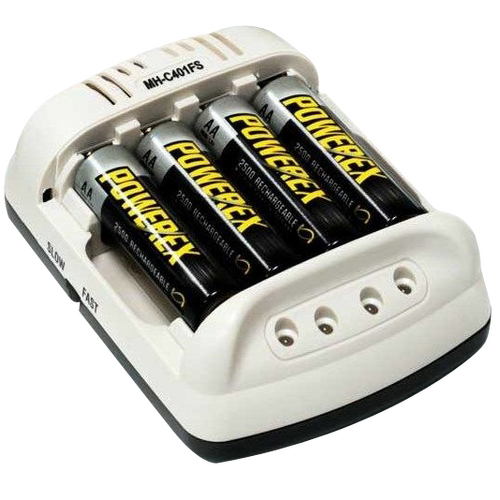 Maha Powerex MH-C401FS AA/AAA Battery Charger + 12V adaptor