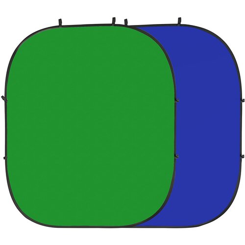 Folding background 2.4 x 2.4m Chroma Key Green and Blue double sided