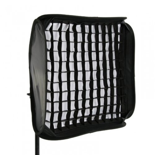 Portable Gridded Photographic Flash Soft Box Diffuser 60x60cm