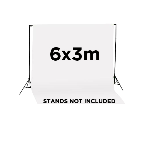 Jinbei Muslin Photographic Studio Backdrop 3 x 6m - White