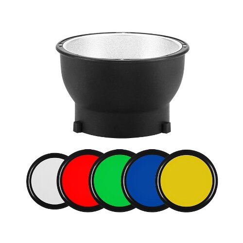 Jinbei 14cm Reflector with Magnetic Gel Set