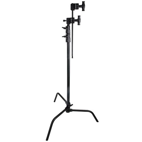 Kupo CS-20MKB 20" Black C-Stand with Sliding Leg and Grip Arm