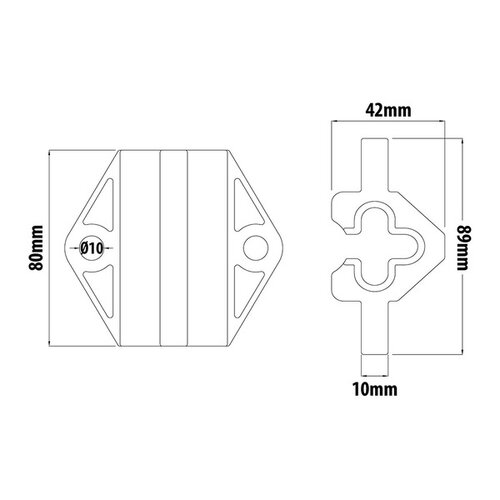 Kupo Chain Slider, Black, for chain 7.9 - 9.0mm