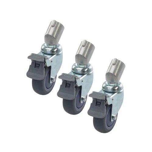 Kupo KC-080R 80mm Caster Set of 3 for 22mm round legs