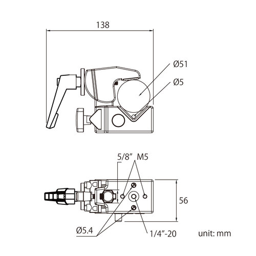 Kupo Super Convi Clamp with Ratcheted Handle