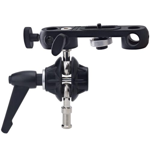Kupo KS-104 Camera Bracket and Double Ball Joint Adapter with Dual 5/8 (16mm) Studs