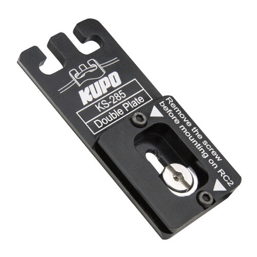 Kupo KS-285 Quick release plate for Arca Swiss and Manfrotto RC2 tripod systems