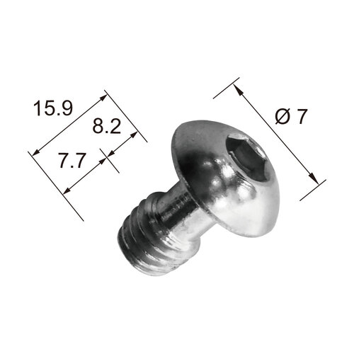 Kupo 3/8"-16 x 5/8" Stainless Steel Hex Socket Button Head Screw