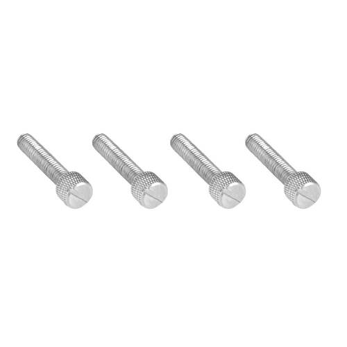 Kupo Aluminum M6 x 30mm Thumb Screw Slotted Knurled Head(Set of 4)