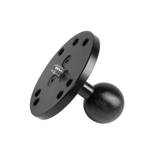 Kupo Round Plate Ball Head for Drill/ Connect Use (Dia. 61mm) Amps Holes Pattern with 1/4"-20 Male Threaded
