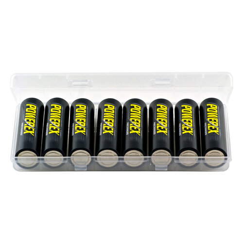 Maha Powerex Precharged AA 2600 mAh batteries 8pack with case