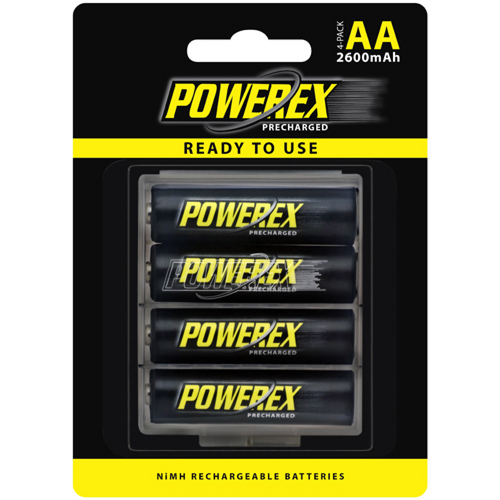 Maha Powerex Precharged AA 2600 mAh batteries 4pack retail blister