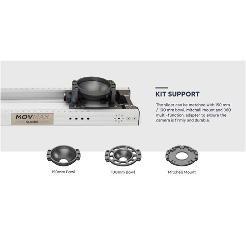 MOVMAX Slider with 100mm Bowl Mount - 1500mm