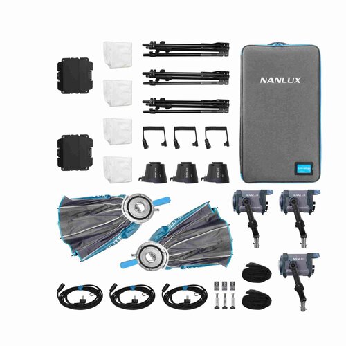 Nanlux Evoke 150C Full-Colour LED Spotlight 3-Light Kit with Trolley Case