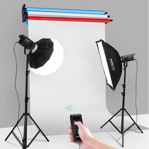 Nanlite BE-4R Motorised Background Kit 4 Roll with Wireless Remote Control