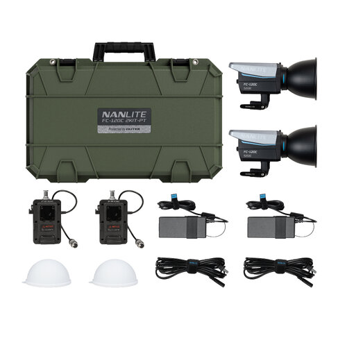 Nanlite FC-120C RGB LED Light 2KIT with protector roller case