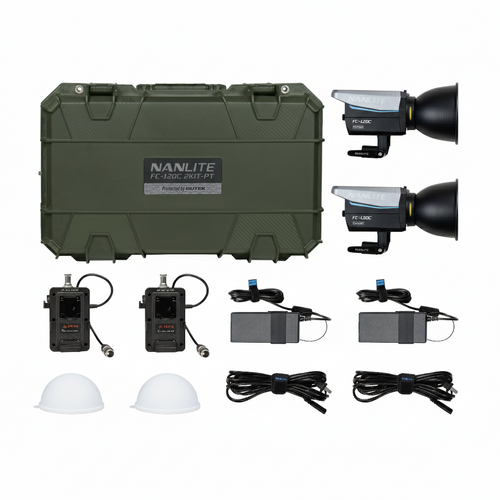 Nanlite FC-120C RGB LED Light 2KIT with protector roller case