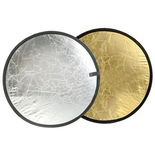 Gold/silver reflector round 107cm